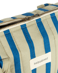Thumbnail for Stories Ltd Edition Stroller Organiser and Mini Bag Green Blue Stripes