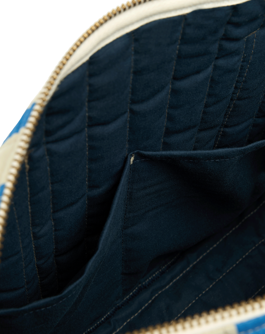 Stories Ltd Edition Stroller Organiser and Mini Bag Green Blue Stripes