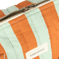 Thumbnail for Stories Ltd Edition Stroller Organiser and Mini Bag Green Orange Stripes