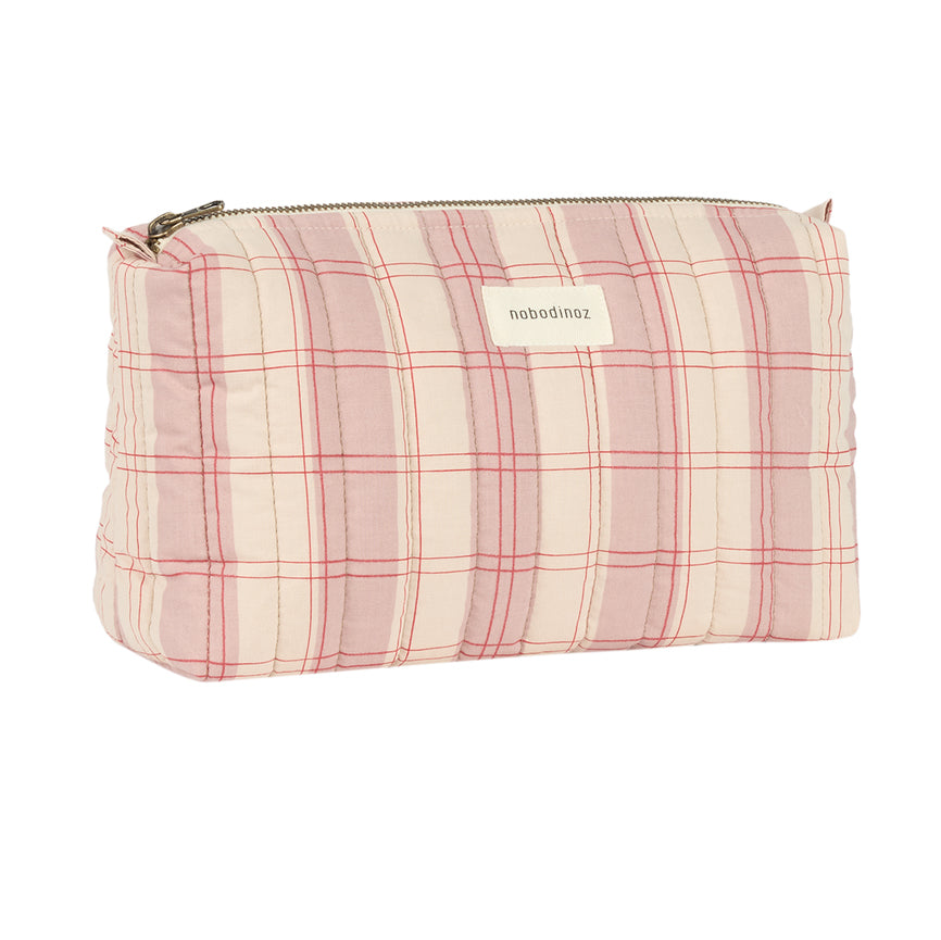 Nobodinoz Stories Ltd Toiletry Case - Powder Red Checks