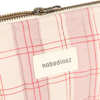 Thumbnail for Nobodinoz Stories Ltd Toiletry Case - Powder Red Checks