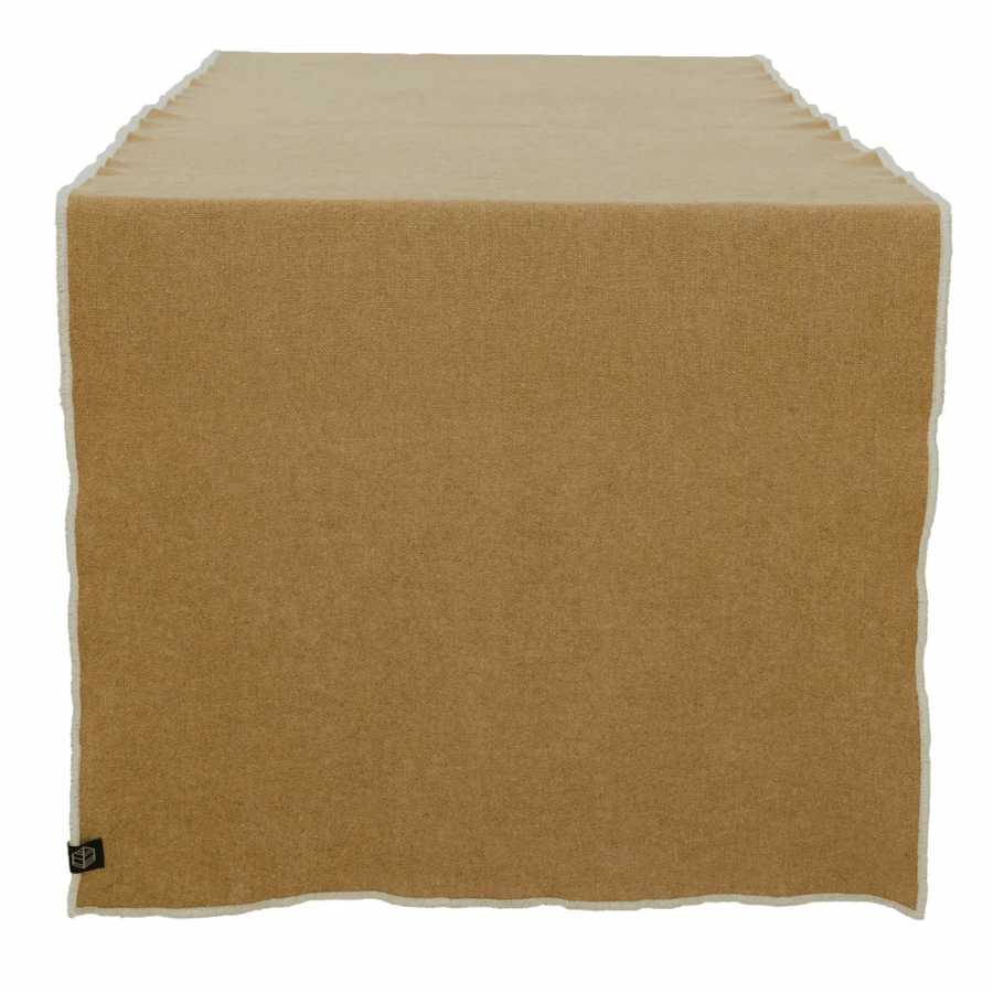 Table Runner Linen, Cotton CORTE - TABAC - 48X160cm