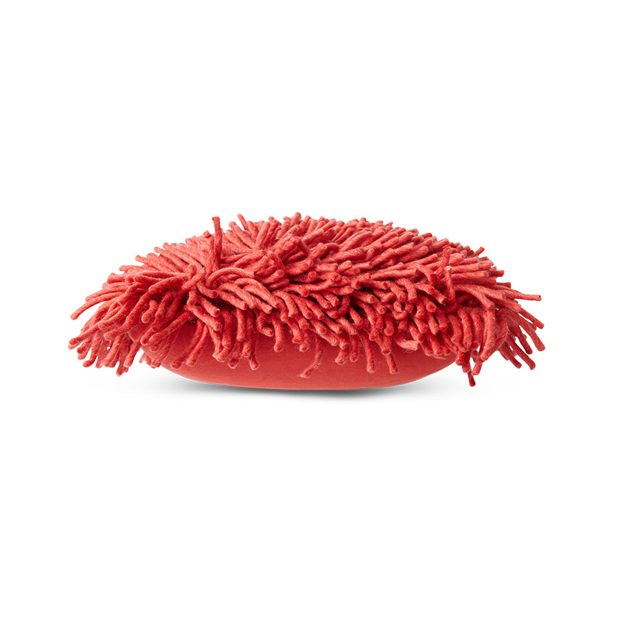 Rugged Woolen Cushion Cherry Red 50 x 50cm