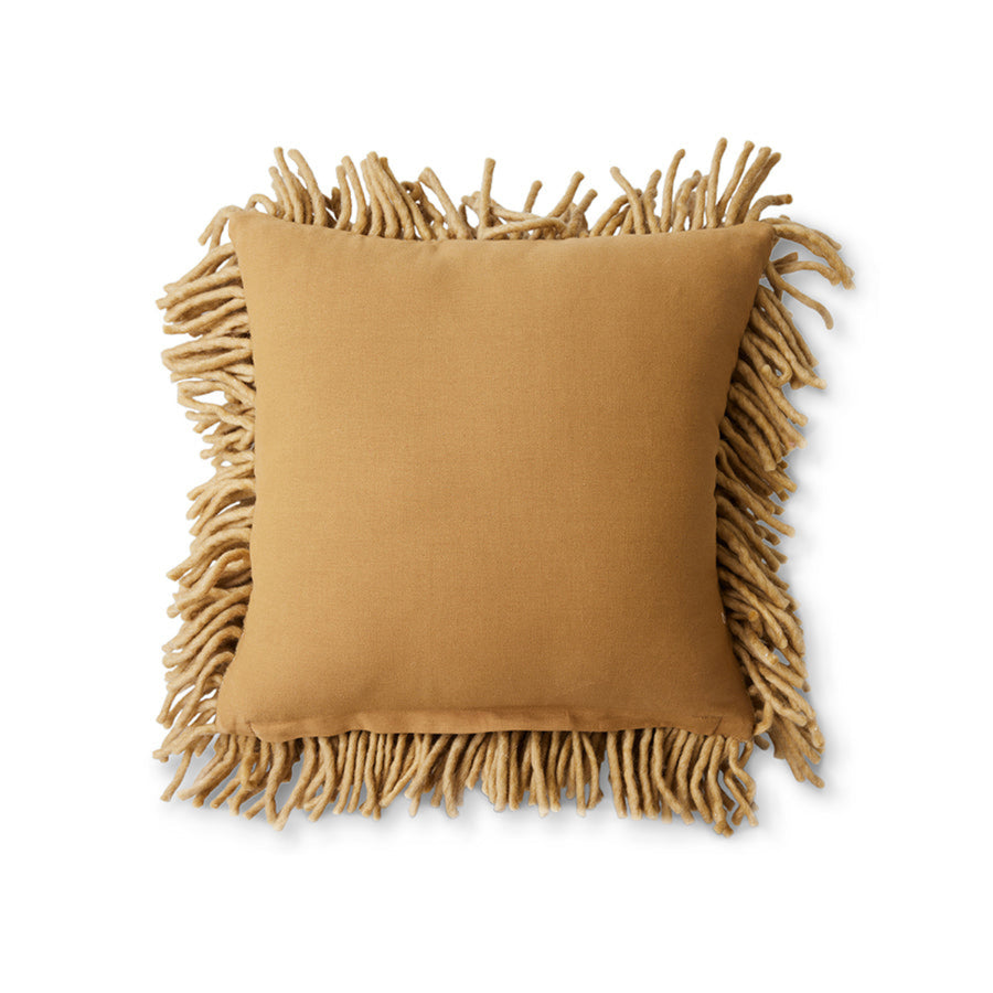 Rugged Woolen Cushion Olive, 50x50cm