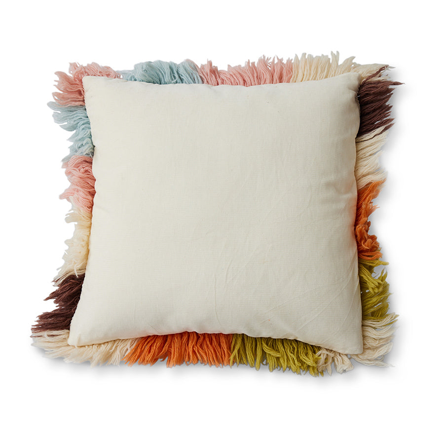 Fluffy Striped Cushion 55cm x 55cm