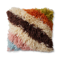 Thumbnail for Fluffy Striped Cushion 55cm x 55cm