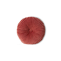 Thumbnail for Round Ripple Cushion Burgundy ø35cm