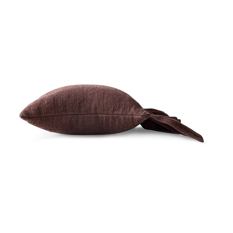 Ruffle Cushion, Chestnut 50 x 50cm