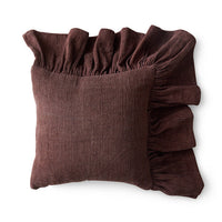 Thumbnail for Ruffle Cushion, Chestnut 50 x 50cm