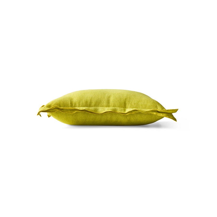 Linen Cushion, Lemongrass 50 x 30cm