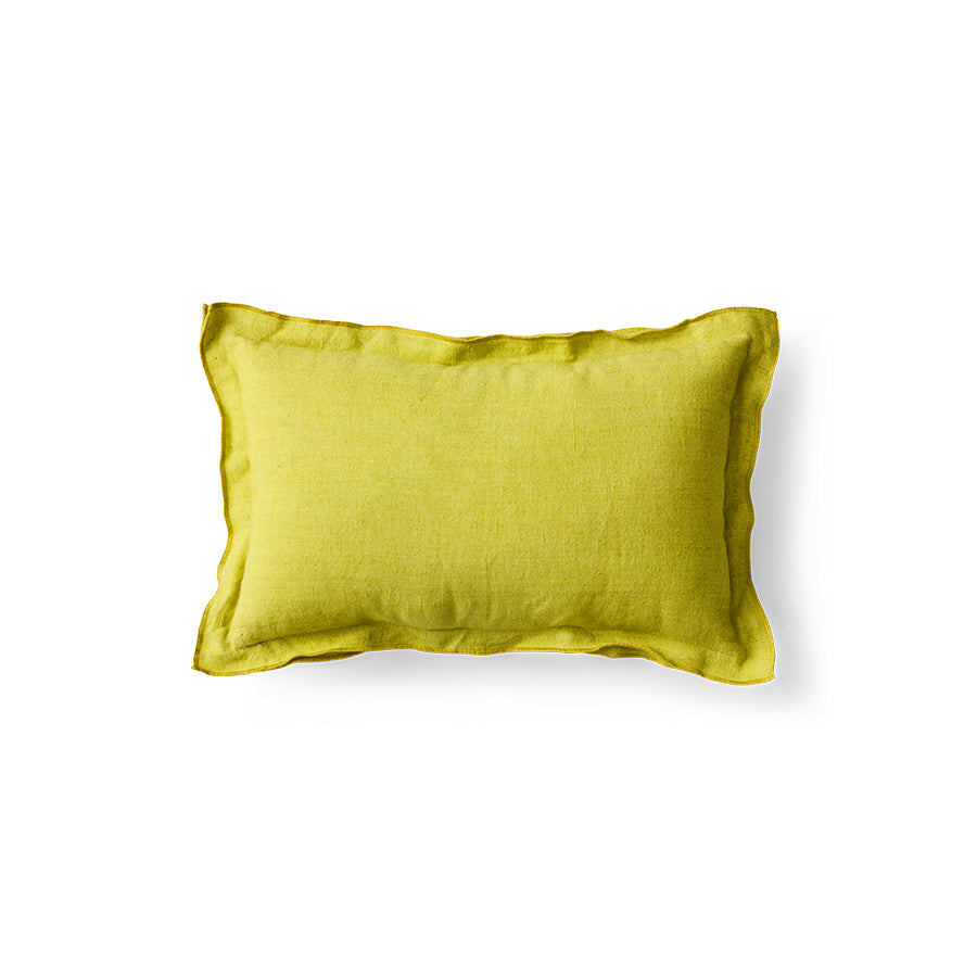 Linen Cushion, Lemongrass 50 x 30cm