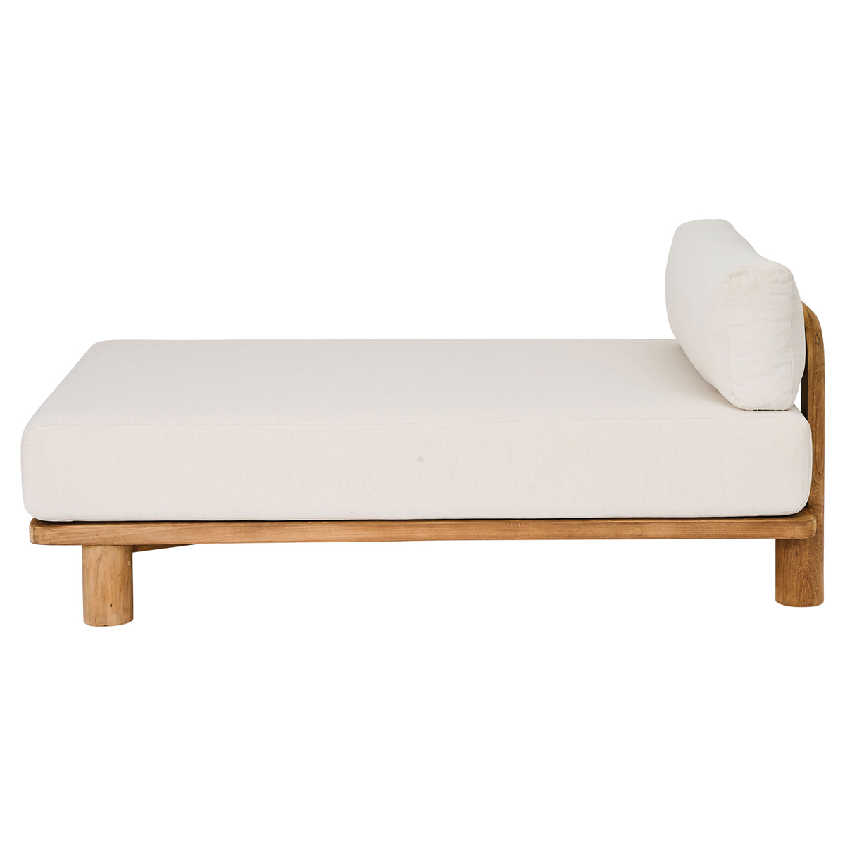 TineKhome Outdoor Modular Sofa Module Recycled Teak Long TEAKMODULELONG