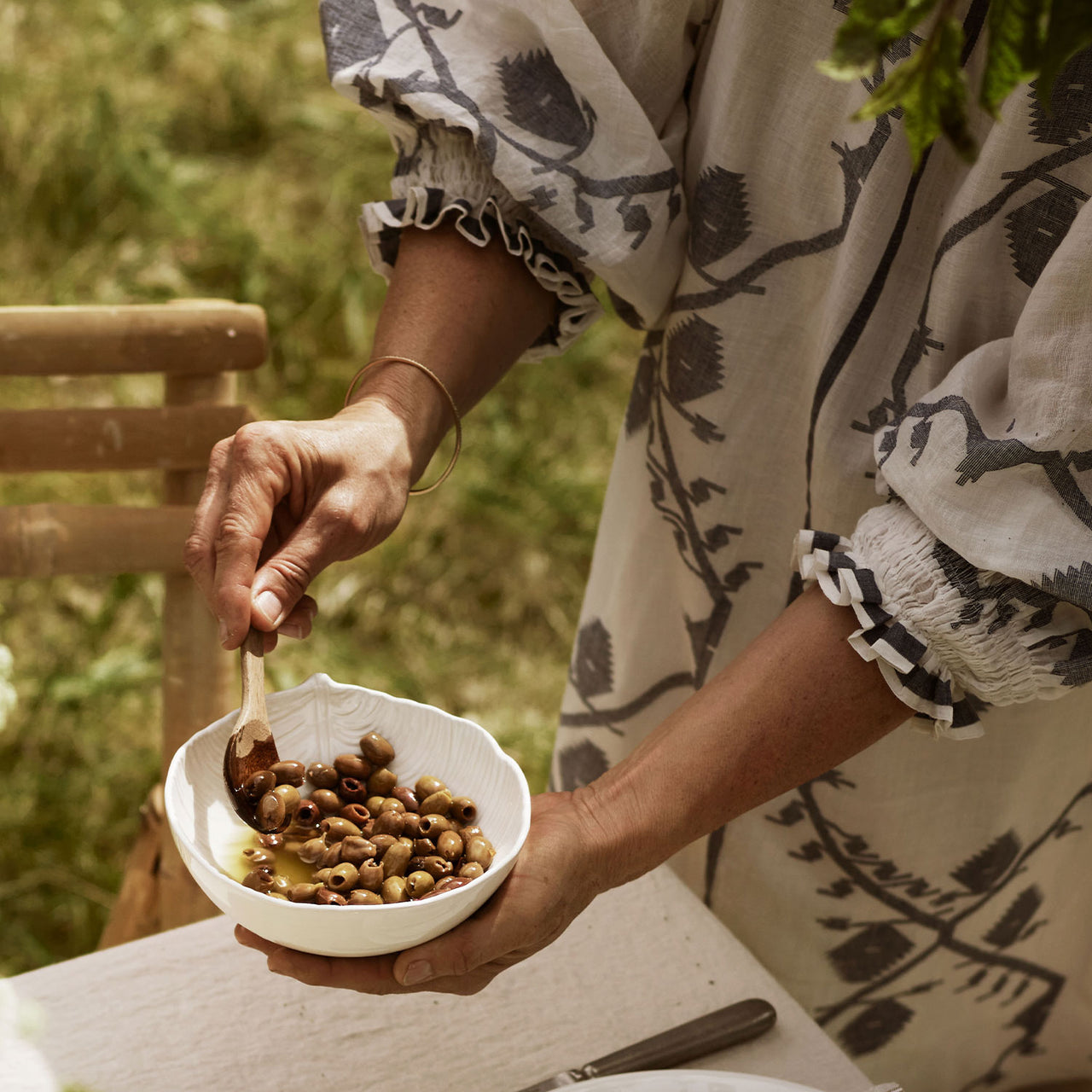 Bowl Leaf Glazed Earthenware