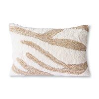 Thumbnail for fluffy-cushion-white-beige-35x55cm