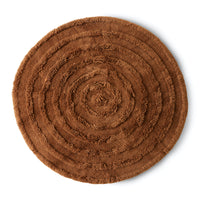 Thumbnail for round-woolen-rug-mahogany-150cm