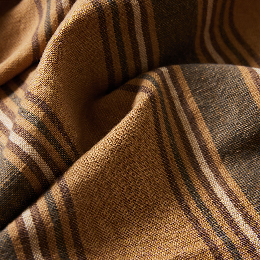 Vida Striped Table Cloth Amber/Grey, 160x300cm