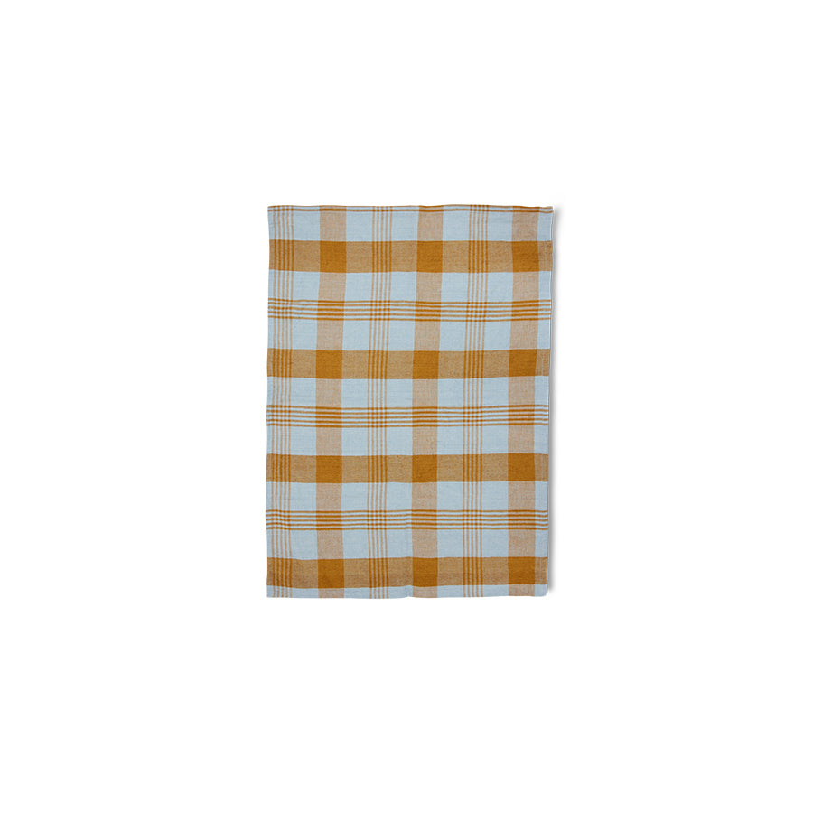 Vida Striped Tea Towel Amber/Blue 50cm x 70cm