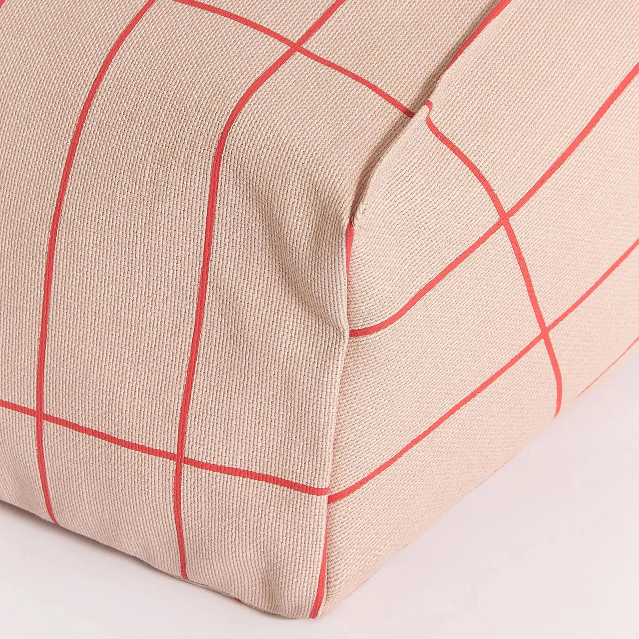 Armchair Beanbag Vibes Pink and Red Grid
