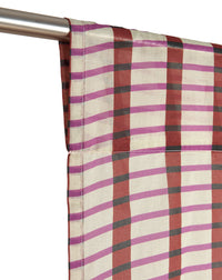 Thumbnail for Sheer Cotton Voile Curtain Wendy  - Brown Purple Mosaic