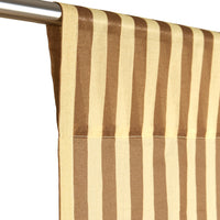 Thumbnail for Sheer Cotton Voile Curtain Wendy  - Brown Stripes