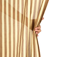 Thumbnail for Sheer Cotton Voile Curtain Wendy  - Brown Stripes