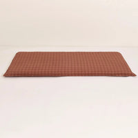 Thumbnail for Nobodinoz Kid Floor Mattress in Washed Cotton Vibes - Removable Cover Maroon Harlequin
