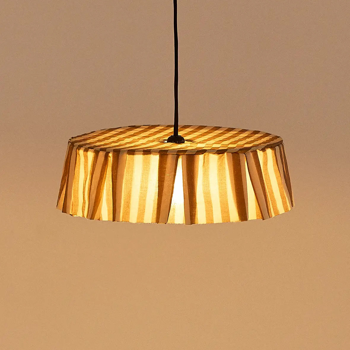 Pendant lampshade diam. 40cm Vibes - Brown Stripes