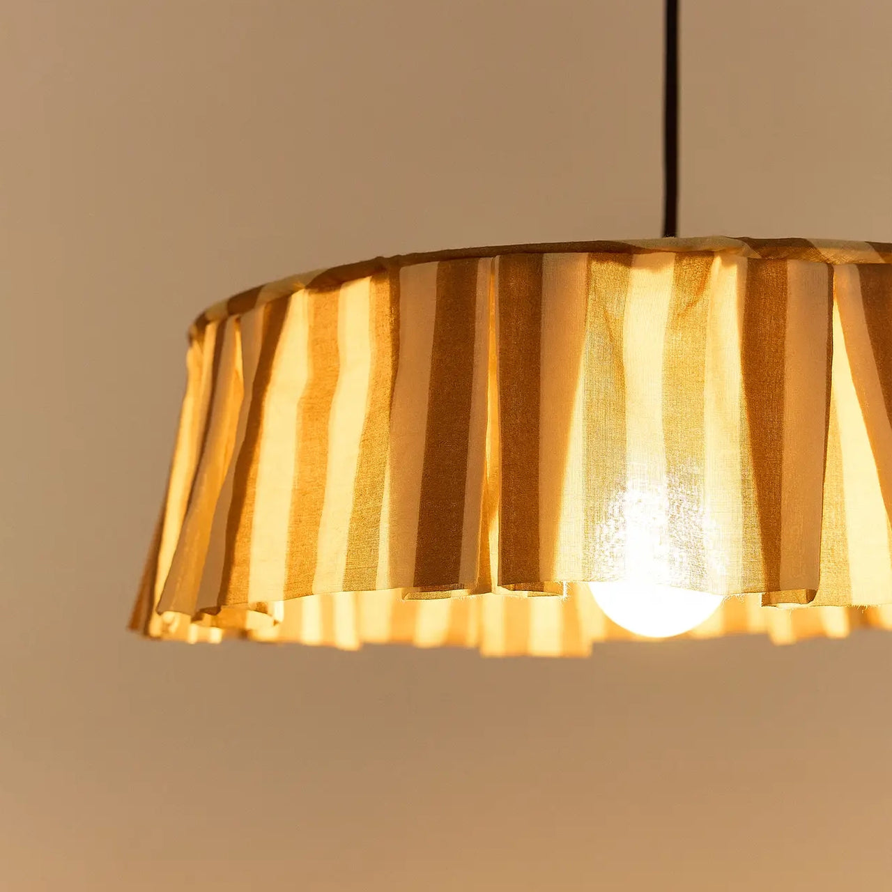 Pendant lampshade diam. 40cm Vibes - Brown Stripes