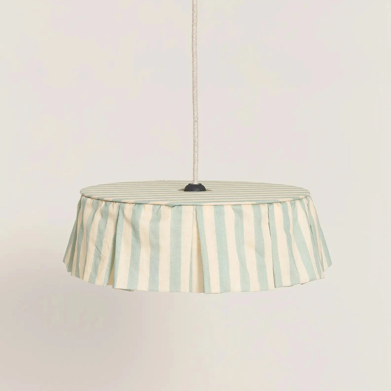 Nobodinoz Pendant lampshade diam. 40cm Vibes - Turquoise Stripes