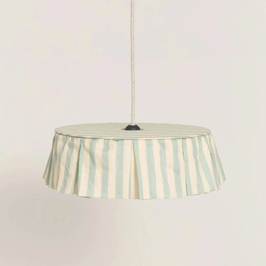 Nobodinoz Pendant lampshade diam. 40cm Vibes - Turquoise Stripes