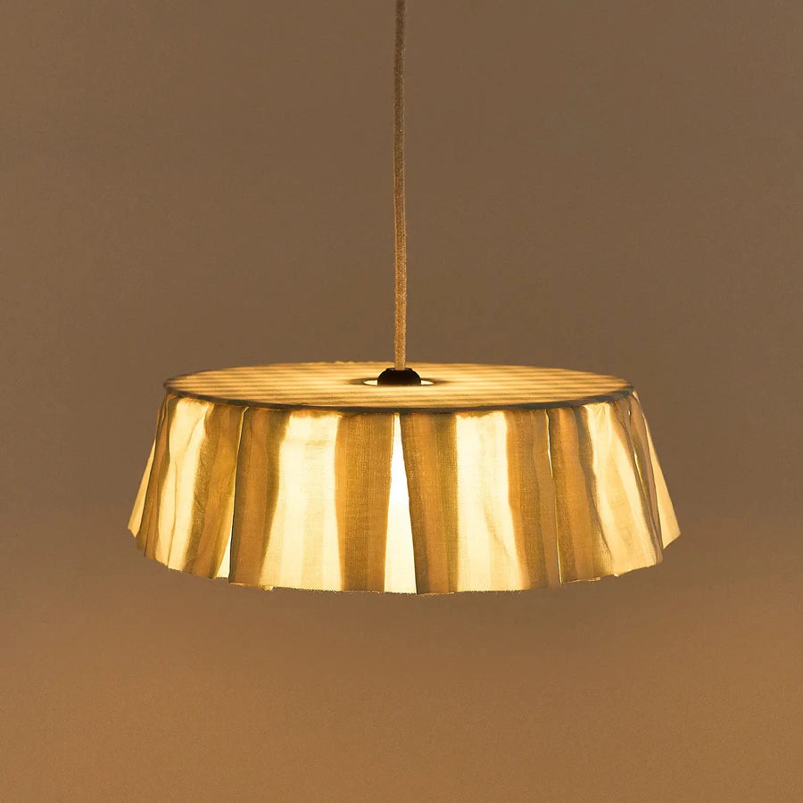 Nobodinoz Pendant lampshade diam. 40cm Vibes - Turquoise Stripes