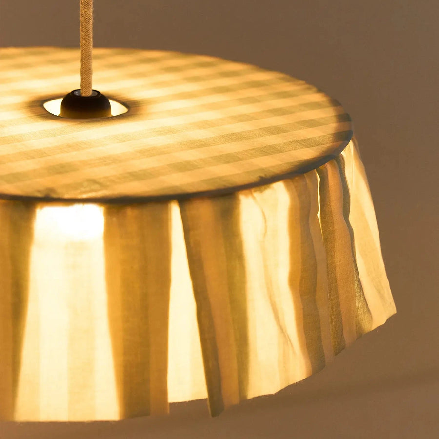 Nobodinoz Pendant lampshade diam. 40cm Vibes - Turquoise Stripes