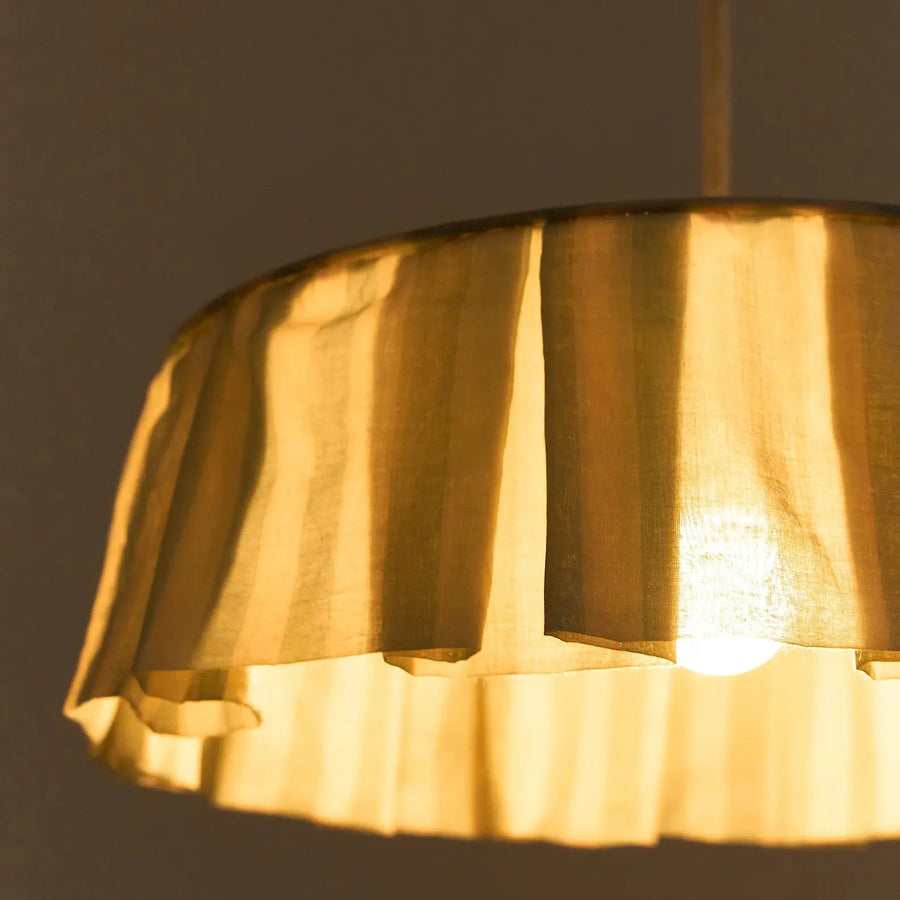 Nobodinoz Pendant lampshade diam. 40cm Vibes - Turquoise Stripes