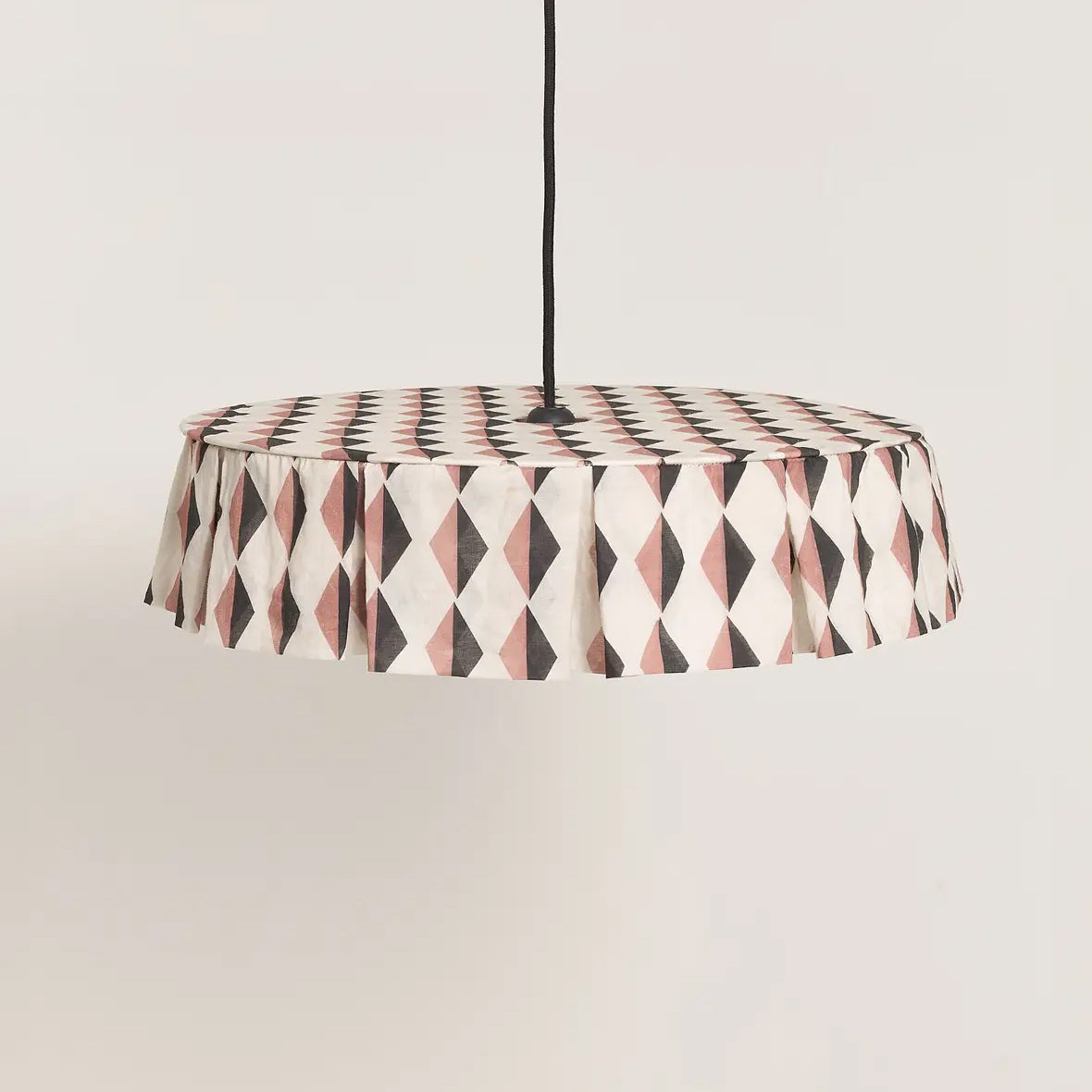 Pendant Lampshade Diam. 50cm Vibes - Auburn Black Harlequin