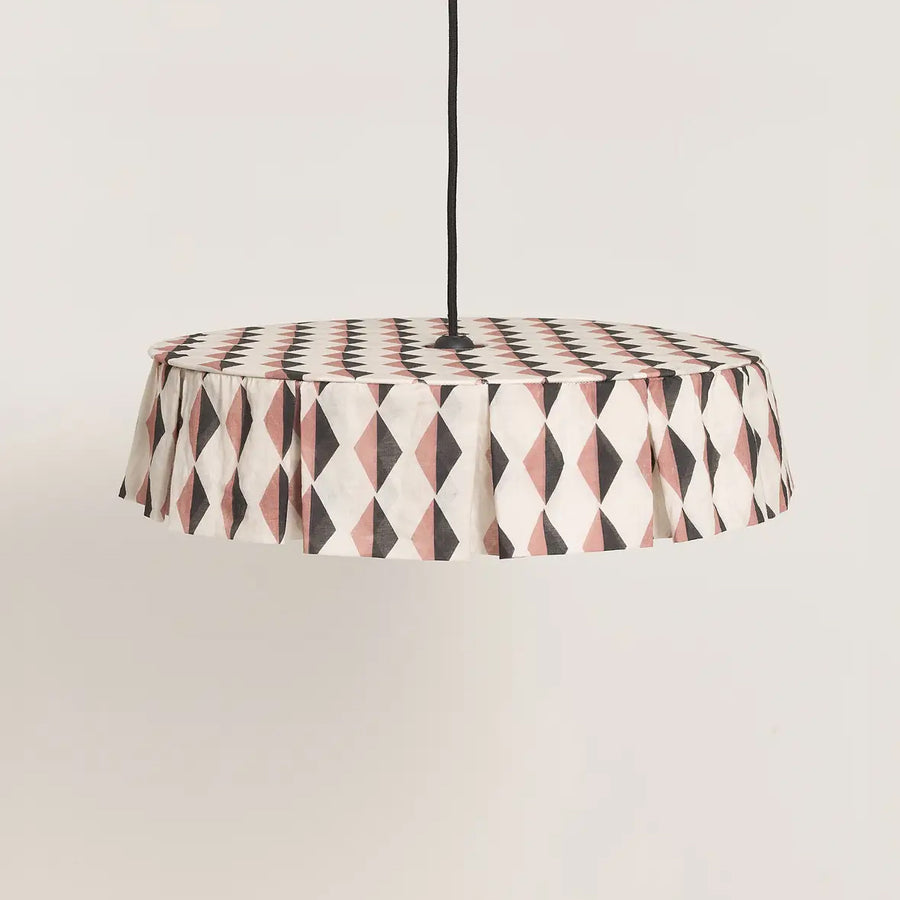 Pendant Lampshade Diam. 50cm Vibes - Auburn Black Harlequin
