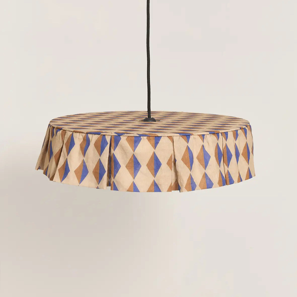 Pendant lampshade diam. 50cm Vibes - Blue Brown Harlequin