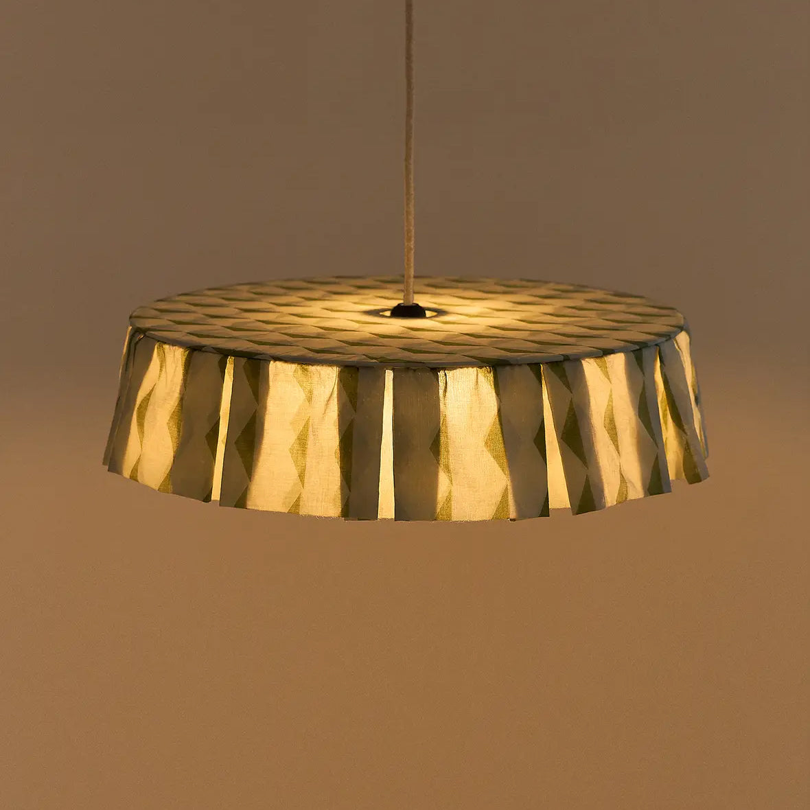 Pendant Lampshade Diam. 50cm Vibes - Green Blue Harlequin