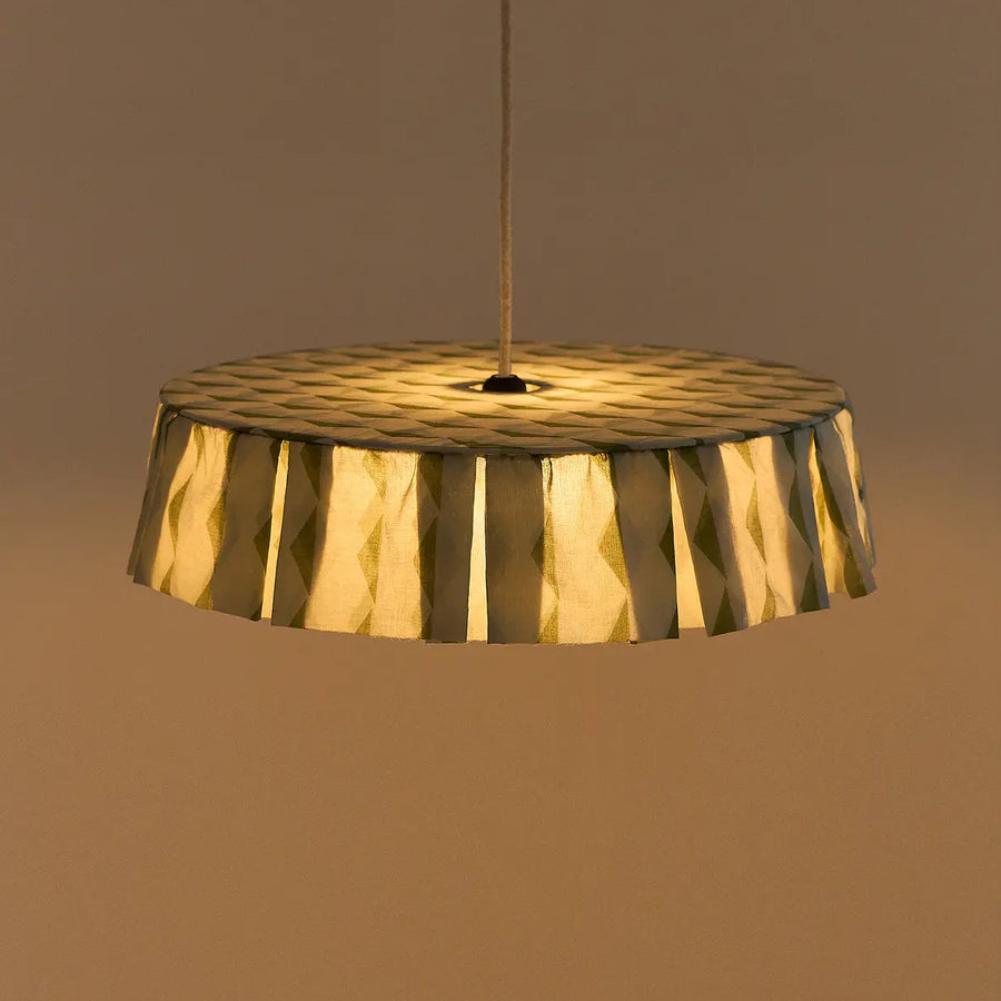 Pendant Lampshade Diam. 50cm Vibes - Green Blue Harlequin