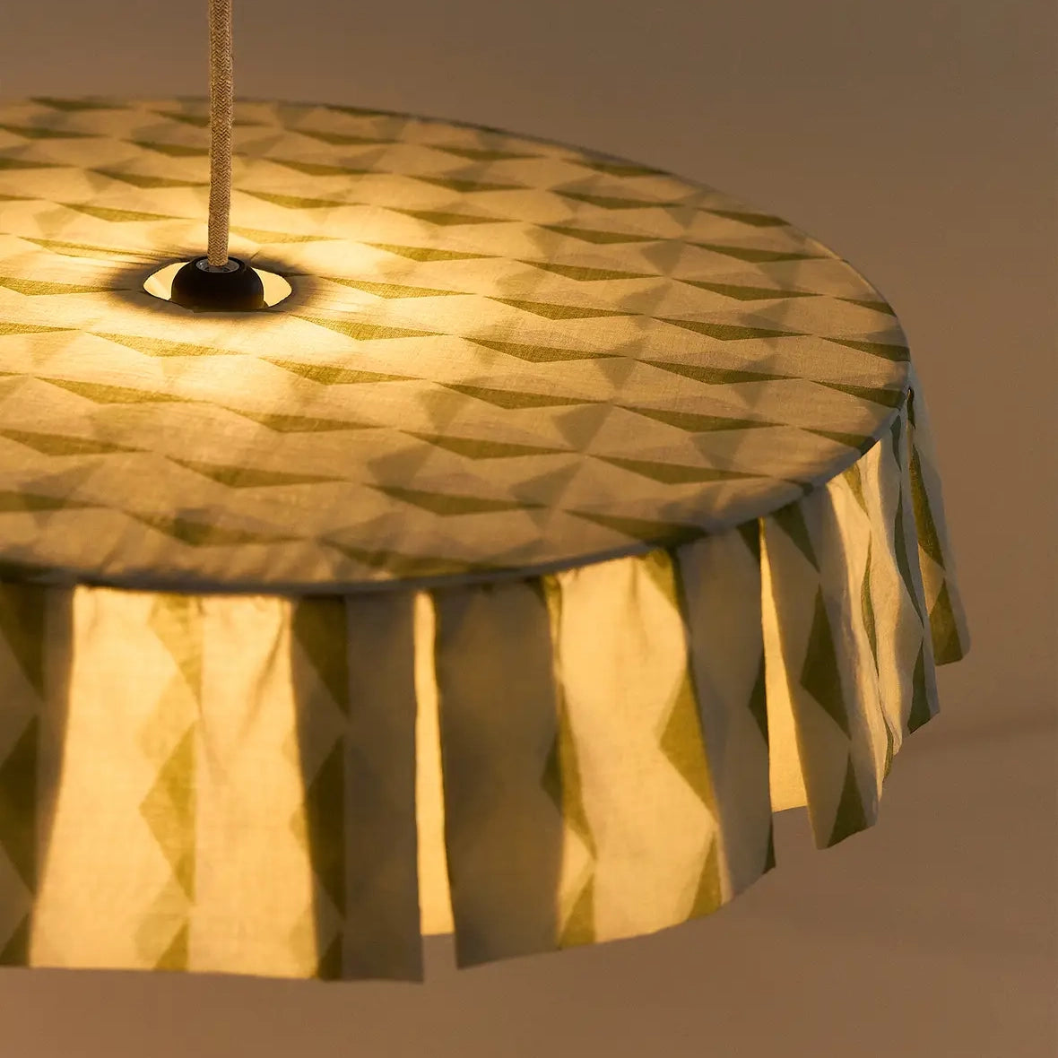 Pendant Lampshade Diam. 50cm Vibes - Green Blue Harlequin