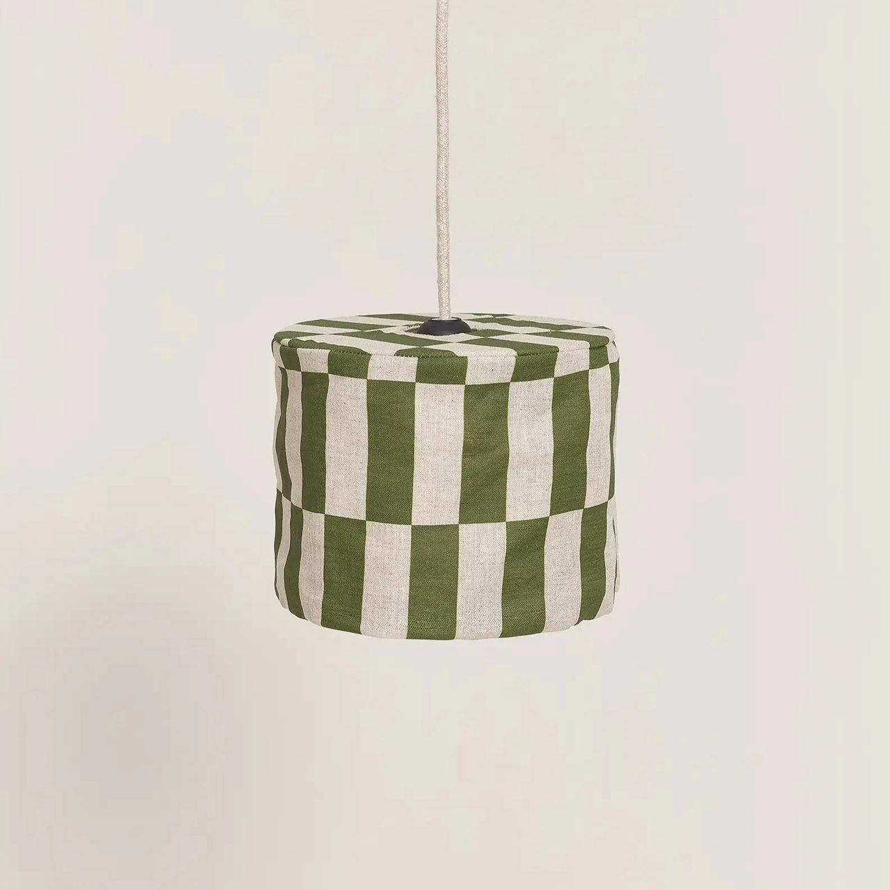 Nobodinoz Linen Pendant lampshade diam. 20cm Vibes Green Tiles