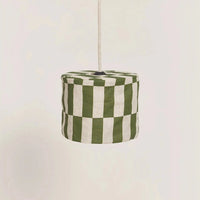 Thumbnail for Nobodinoz Linen Pendant lampshade diam. 20cm Vibes Green Tiles