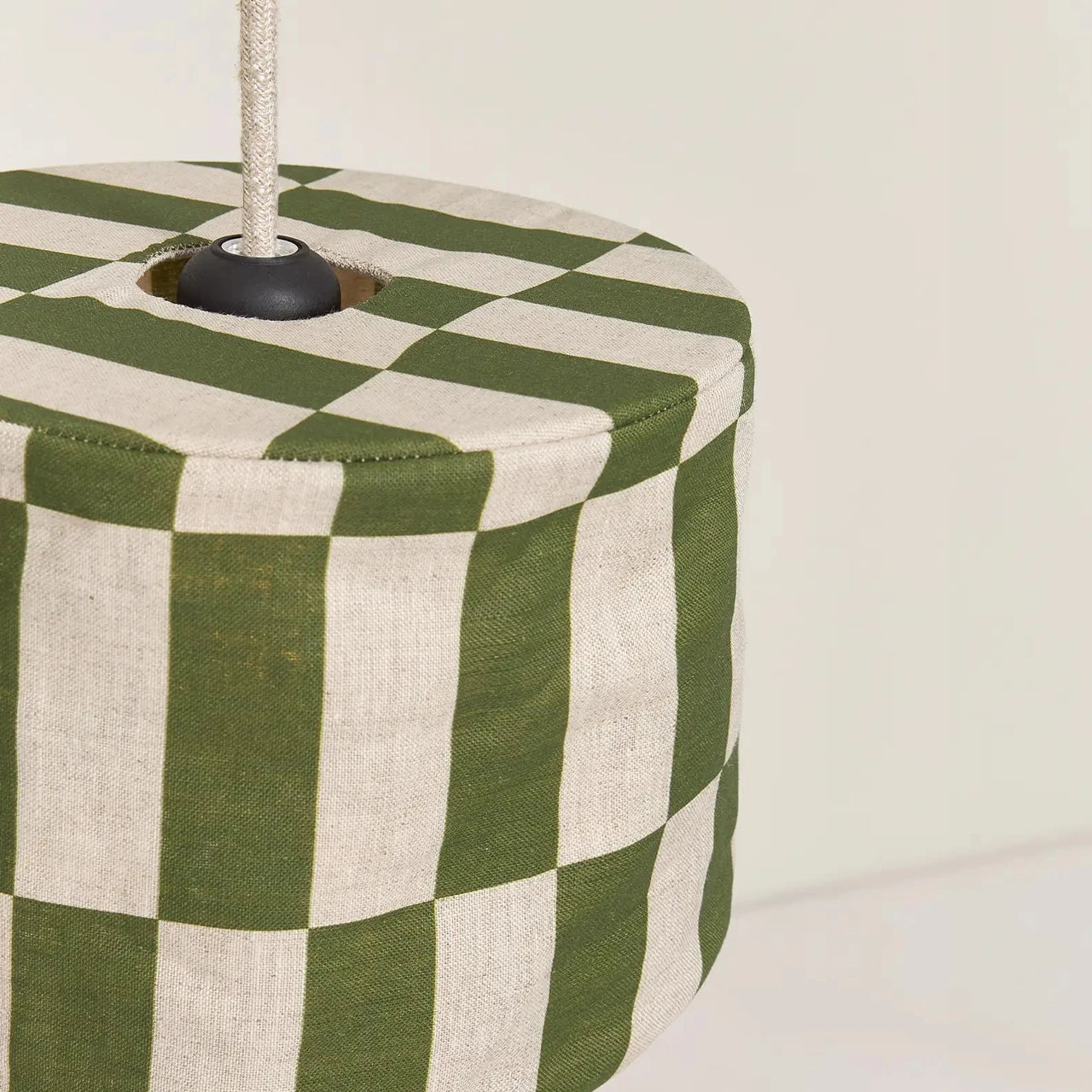 Nobodinoz Linen Pendant lampshade diam. 20cm Vibes Green Tiles