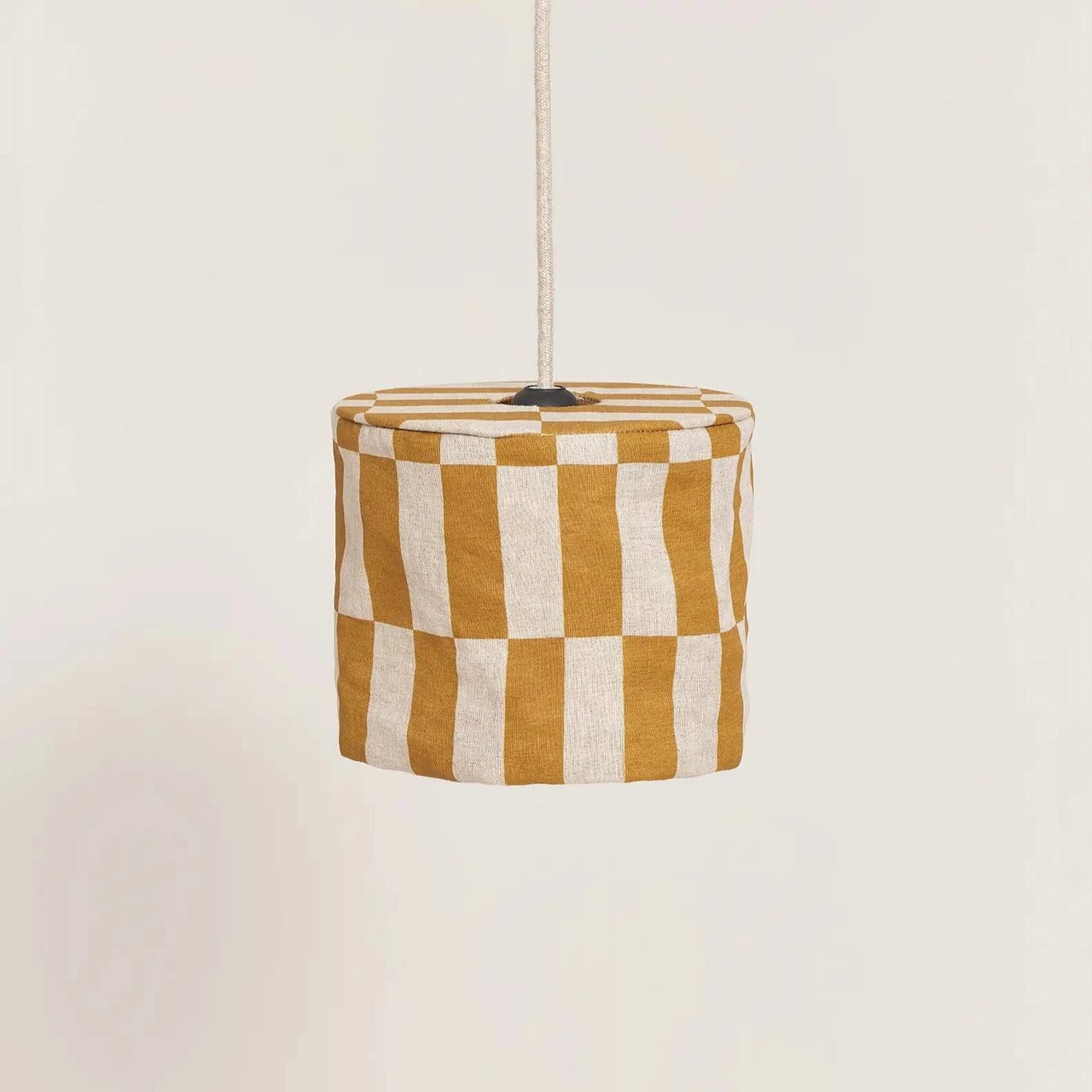 
Nobodinoz Linen Pendant lampshade diam. 20cm Vibes Mustard Tiles
