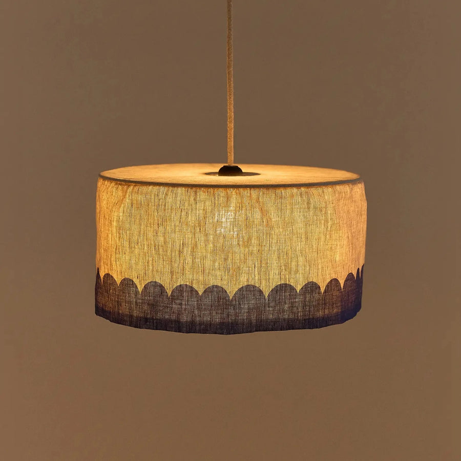 Nobodinoz Linen Pendant lampshade diam. 20cm Vibes Blue