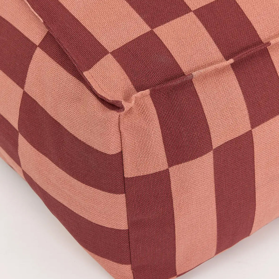 Long Beanbag - Adult Size - Vibes Maroon Tiles