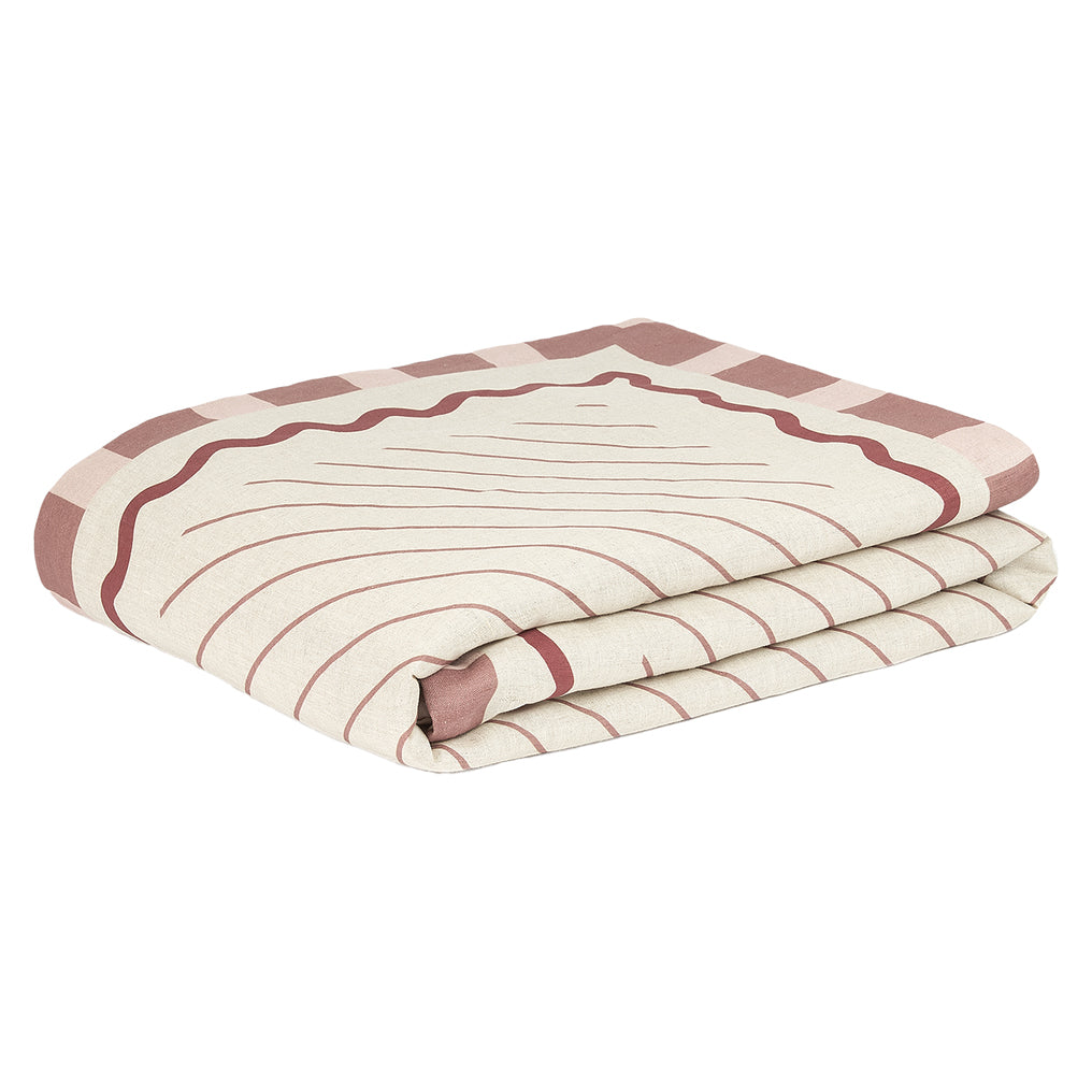 Nobodinoz Vibes Quilt French Linen Maroon 8435574935762