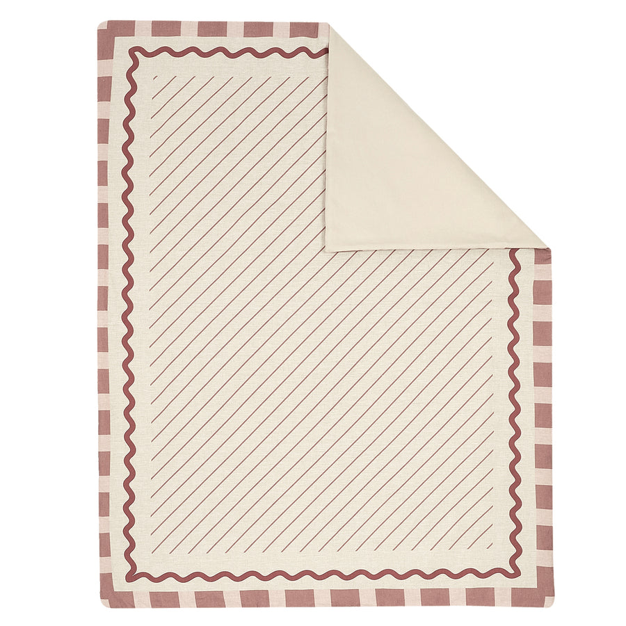 Nobodinoz Vibes Quilt French Linen Maroon 8435574935762