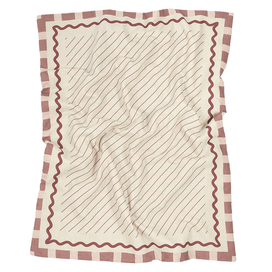 Nobodinoz Vibes Quilt French Linen Maroon 8435574935762