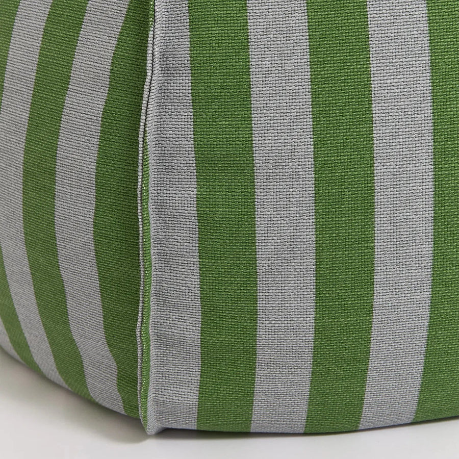 PRE ORDER Round Beanbag - Kid size -  Vibes - Green Blue Stripes