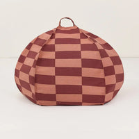 Thumbnail for PRE ORDER Round Beanbag - Kid Size - Vibes Maroon Tiles
